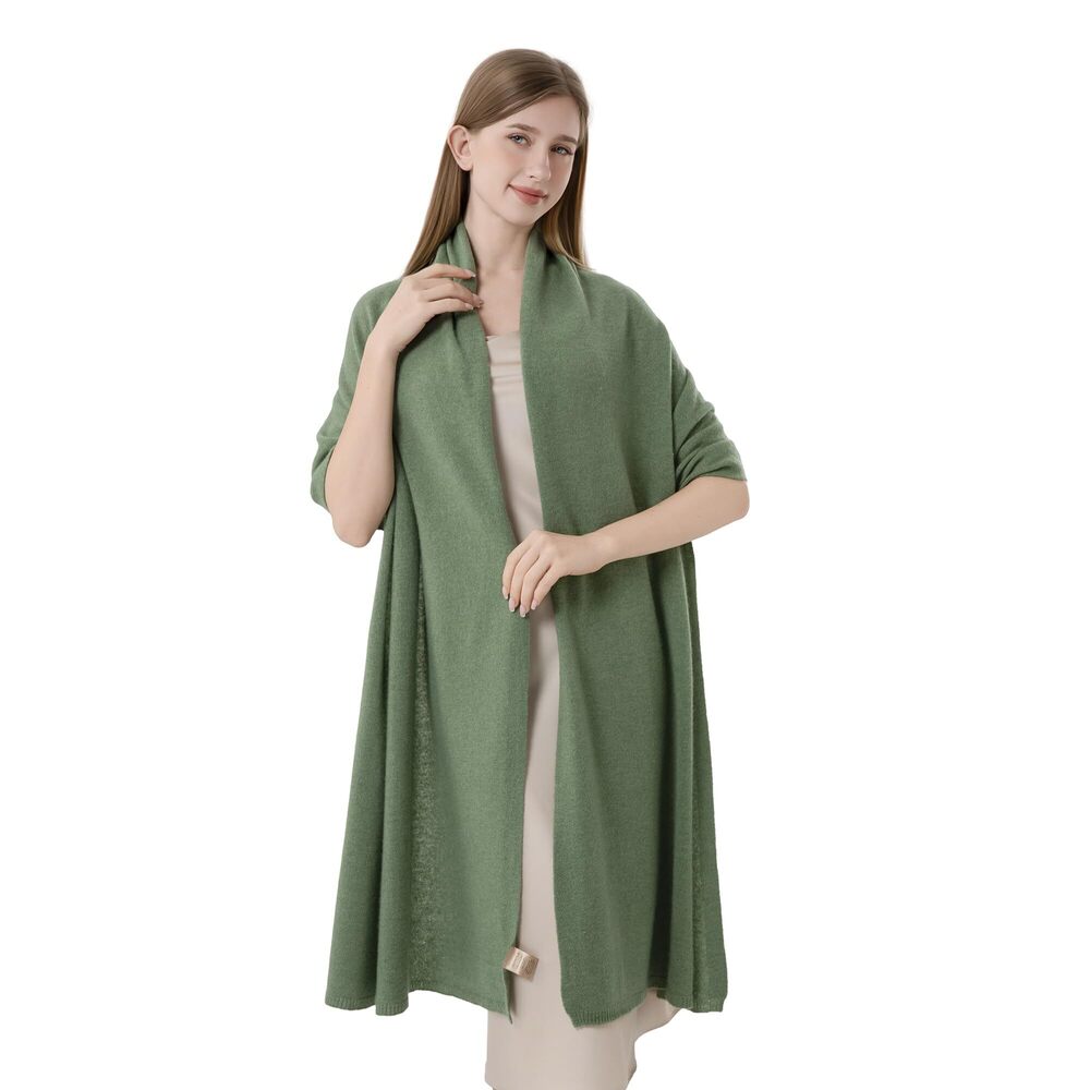 6428 Cashmere Wrap Warm Soft Knitted Scarf Stole For Women